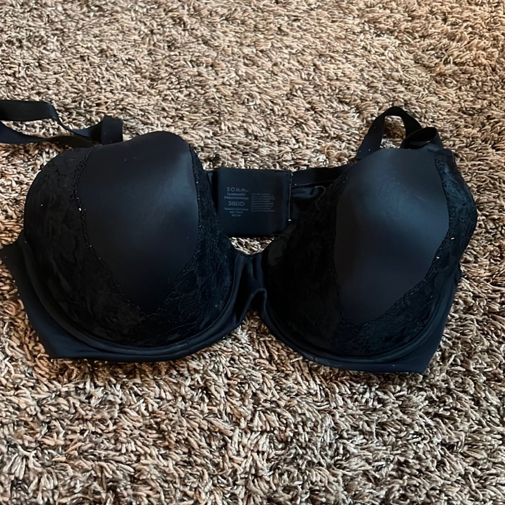 Soma black laced bra